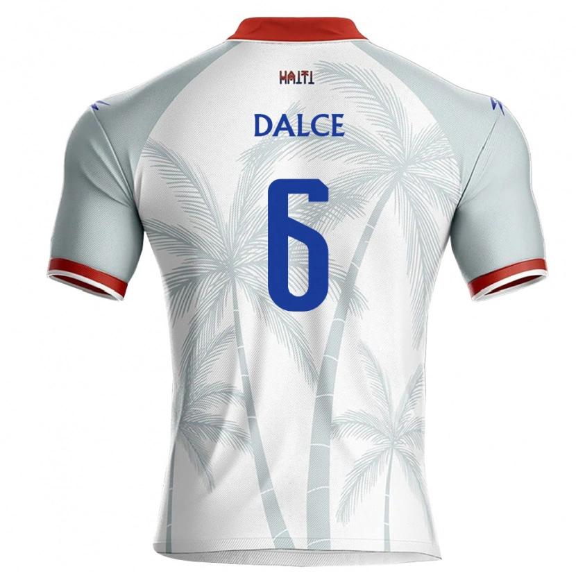 Danxen Hombre Camiseta Haití Danrick Dalce #6 Blanco Rojo Gris 2ª Equipación 26-28 La Camisa México