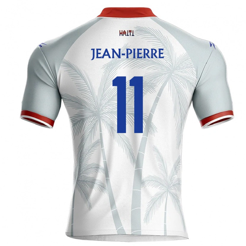 Danxen Hombre Camiseta Haití Ralph Jean-Pierre #11 Blanco Rojo Gris 2ª Equipación 26-28 La Camisa México