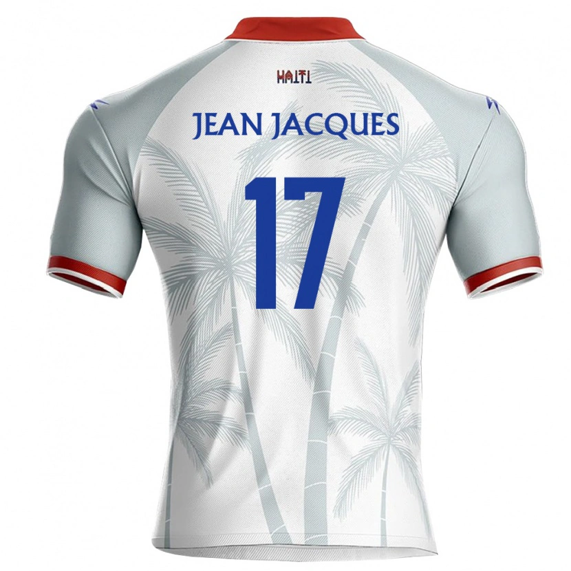 Danxen Hombre Camiseta Haití Danley Jean Jacques #17 Blanco Rojo Gris 2ª Equipación 26-28 La Camisa México