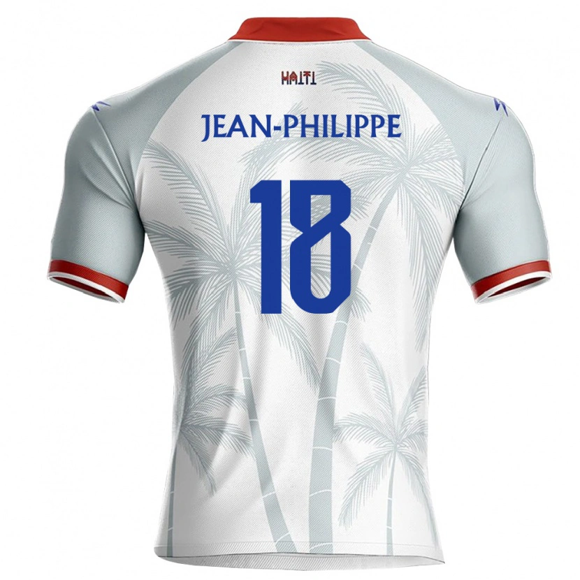 Danxen Hombre Camiseta Haití Djouby Jean-Philippe #18 Blanco Rojo Gris 2ª Equipación 26-28 La Camisa México