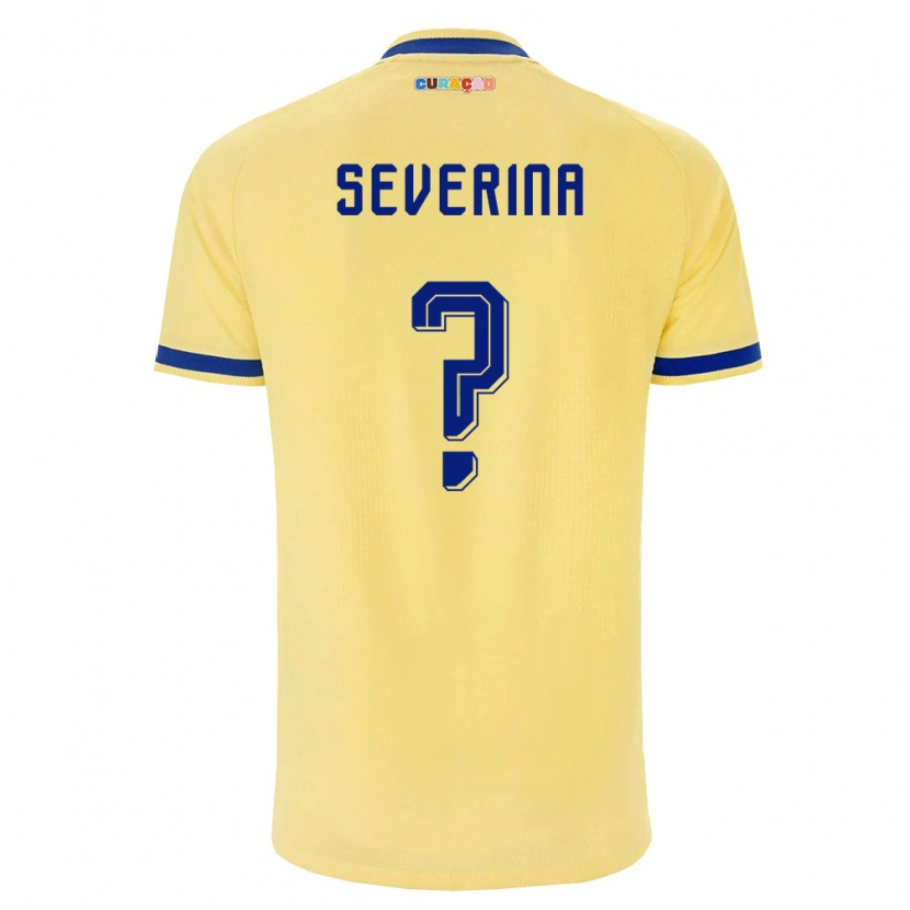 Danxen Hombre Camiseta Curazao Xander Severina #0 Amarillo Marino Rosa 2ª Equipación 26-28 La Camisa México