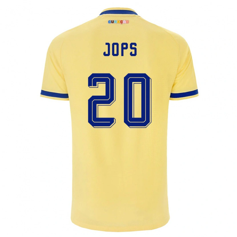Danxen Hombre Camiseta Curazao Arynel Jops #20 Amarillo Marino Rosa 2ª Equipación 26-28 La Camisa México