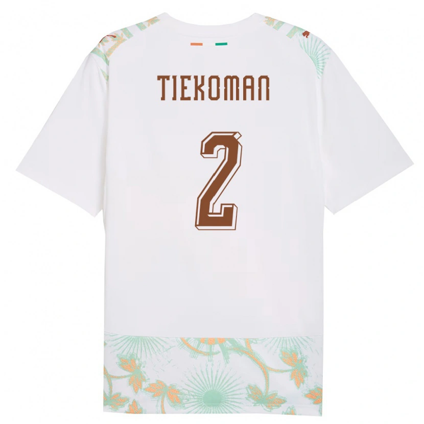 Danxen Hombre Camiseta Costa De Marfil Gueu Tiekoman #2 Blanco Naranja Verde 2ª Equipación 26-28 La Camisa México