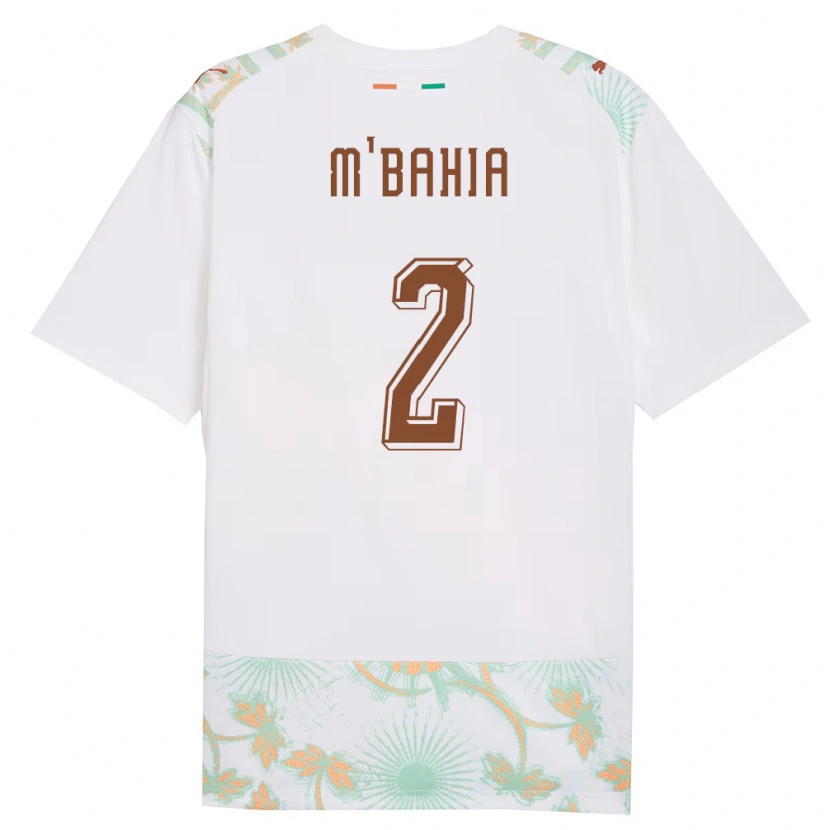 Danxen Hombre Camiseta Costa De Marfil Ivan M'bahia #2 Blanco Naranja Verde 2ª Equipación 26-28 La Camisa México