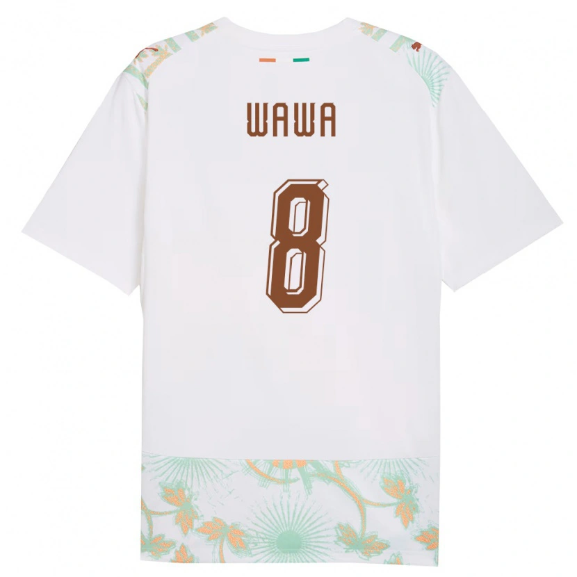 Danxen Hombre Camiseta Costa De Marfil Christ Wawa #8 Blanco Naranja Verde 2ª Equipación 26-28 La Camisa México