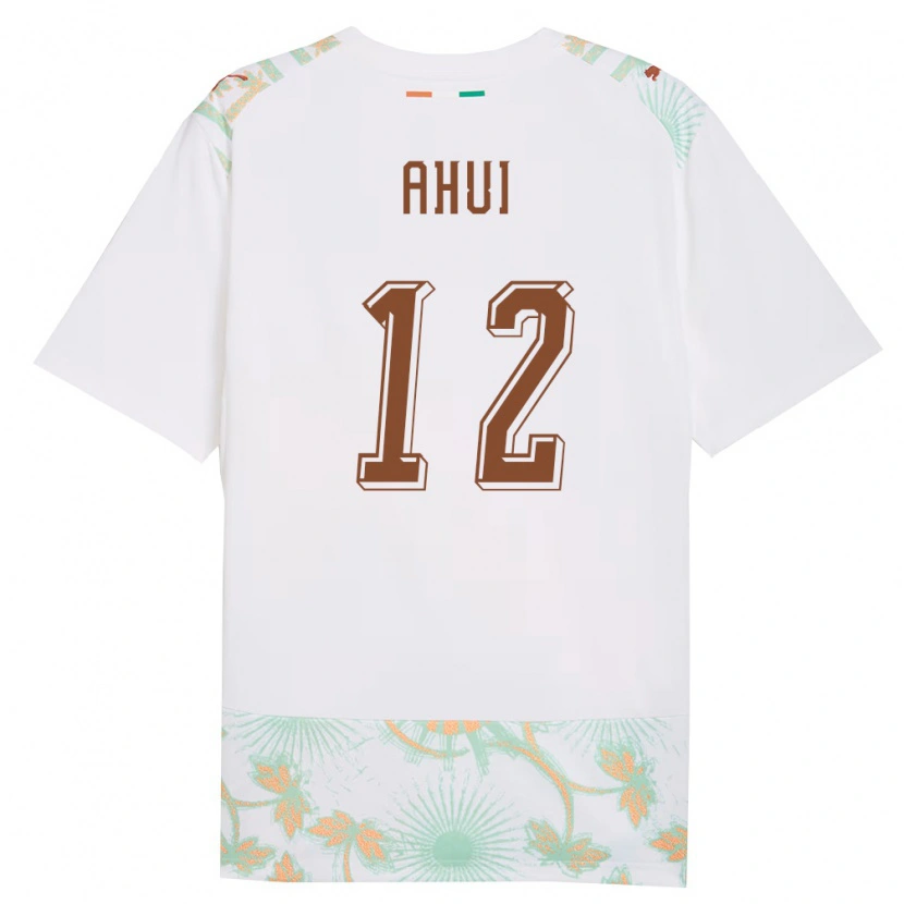 Danxen Hombre Camiseta Costa De Marfil Assabie Ahui #12 Blanco Naranja Verde 2ª Equipación 26-28 La Camisa México