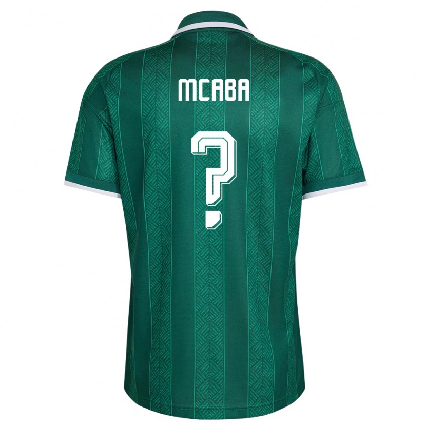 Danxen Hombre Camiseta Sudáfrica Athenkosi Mcaba #0 Verde Blanco Oro 2ª Equipación 26-28 La Camisa México
