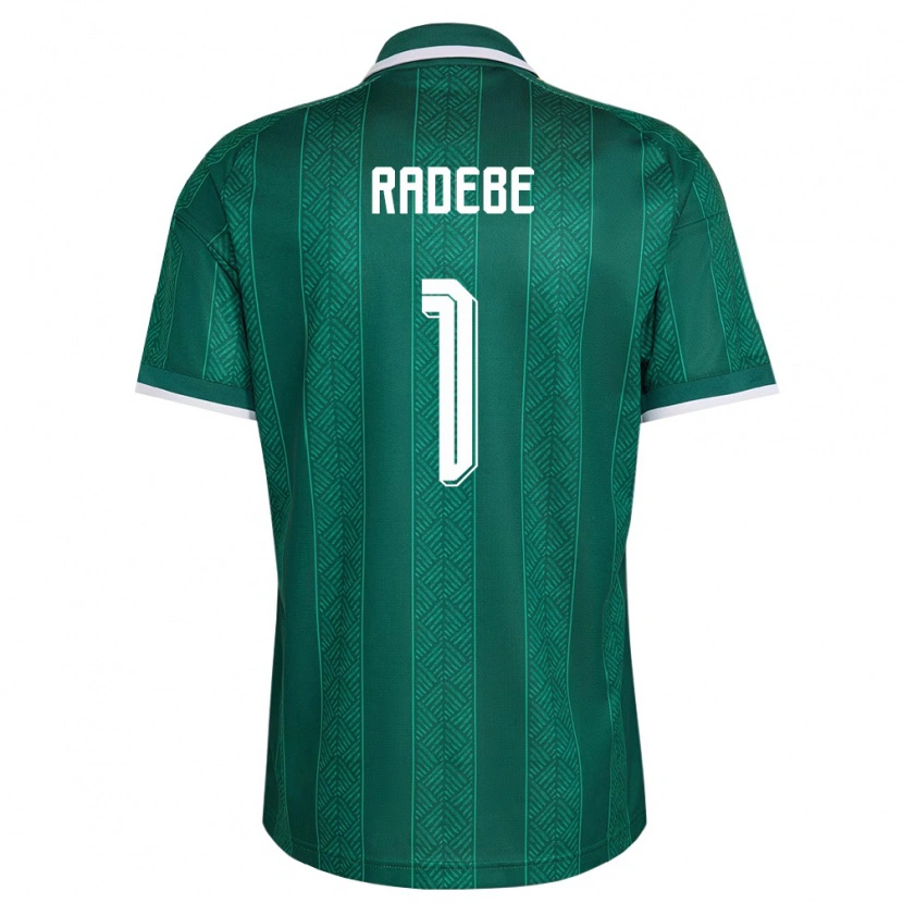 Danxen Hombre Camiseta Sudáfrica Lwandiso Radebe #1 Verde Blanco Oro 2ª Equipación 26-28 La Camisa México