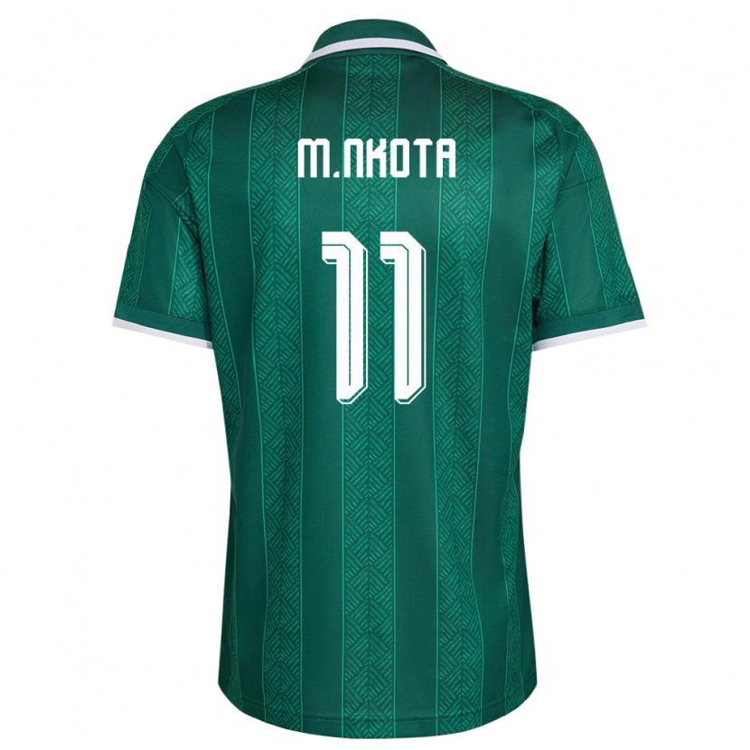 Danxen Hombre Camiseta Sudáfrica Mohau Nkota #11 Verde Blanco Oro 2ª Equipación 26-28 La Camisa México