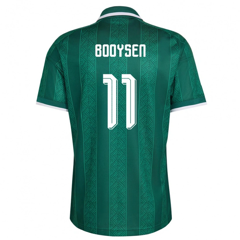 Danxen Hombre Camiseta Sudáfrica Alwande Booysen #11 Verde Blanco Oro 2ª Equipación 26-28 La Camisa México