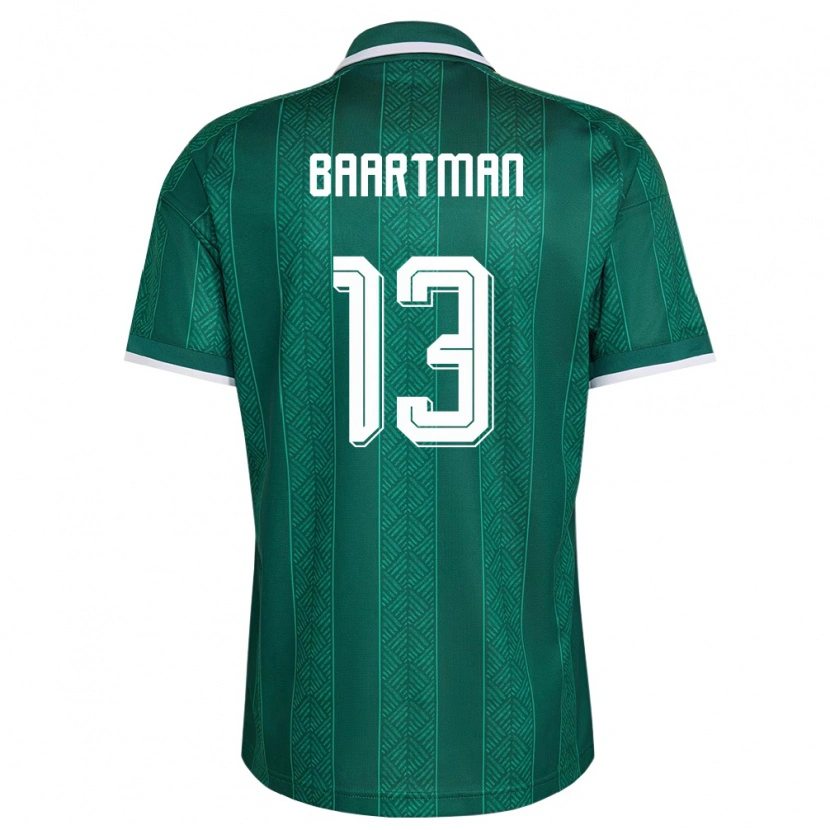 Danxen Hombre Camiseta Sudáfrica Luke Baartman #13 Verde Blanco Oro 2ª Equipación 26-28 La Camisa México