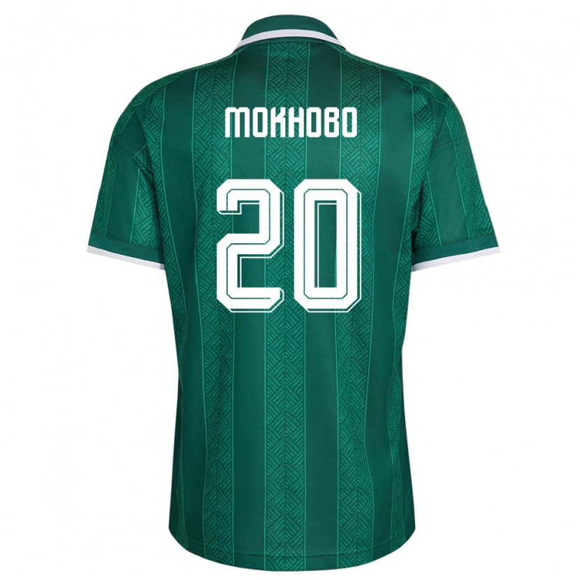 Danxen Hombre Camiseta Sudáfrica Sello Mokhobo #20 Verde Blanco Oro 2ª Equipación 26-28 La Camisa México