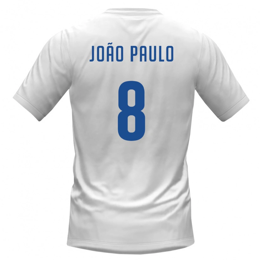 Danxen Hombre Camiseta Cabo Verde João Paulo #8 Blanco Borgoña 2ª Equipación 26-28 La Camisa México