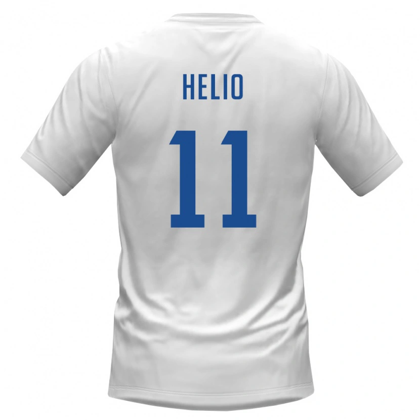 Danxen Hombre Camiseta Cabo Verde Hélio Varela #11 Blanco Borgoña 2ª Equipación 26-28 La Camisa México