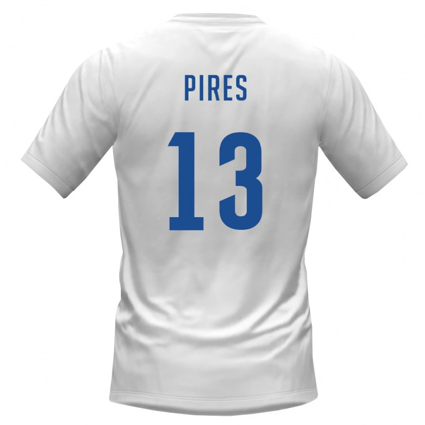 Danxen Hombre Camiseta Cabo Verde Kelvin Pires #13 Blanco Borgoña 2ª Equipación 26-28 La Camisa México