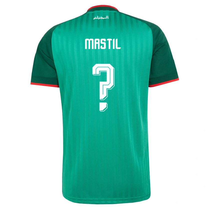 Danxen Hombre Camiseta Argelia Melvin Mastil #0 Verde Rojo Blanco 2ª Equipación 26-28 La Camisa México