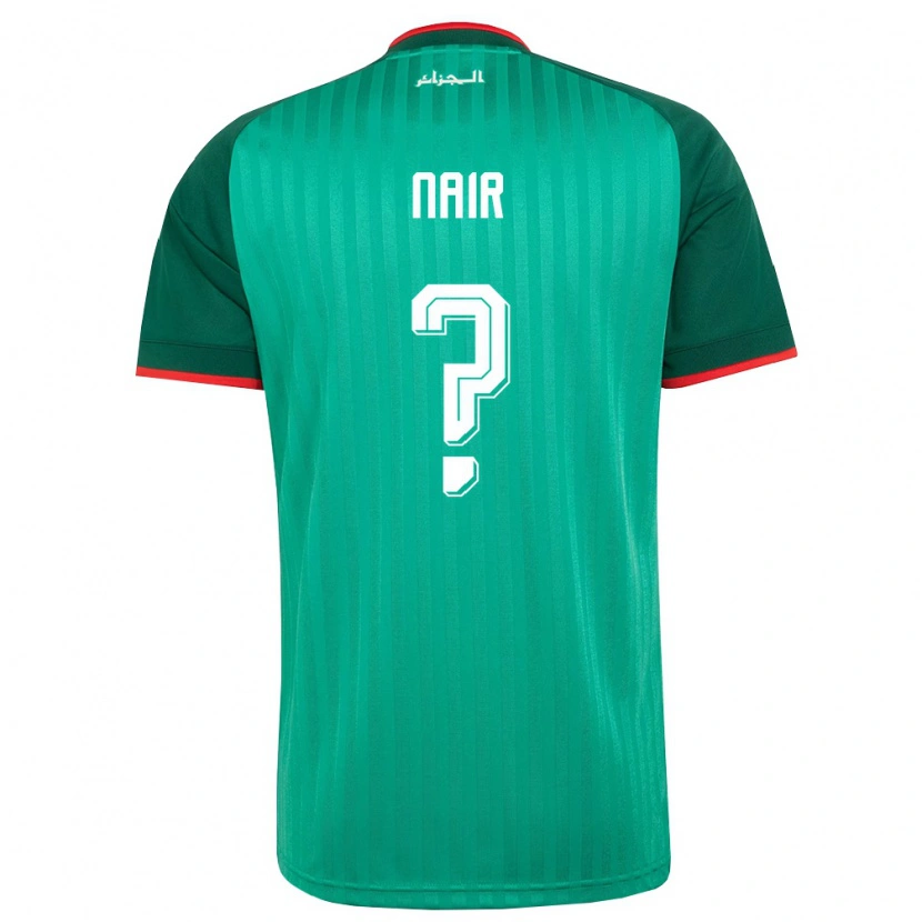Danxen Hombre Camiseta Argelia Sohaib Naïr #0 Verde Rojo Blanco 2ª Equipación 26-28 La Camisa México