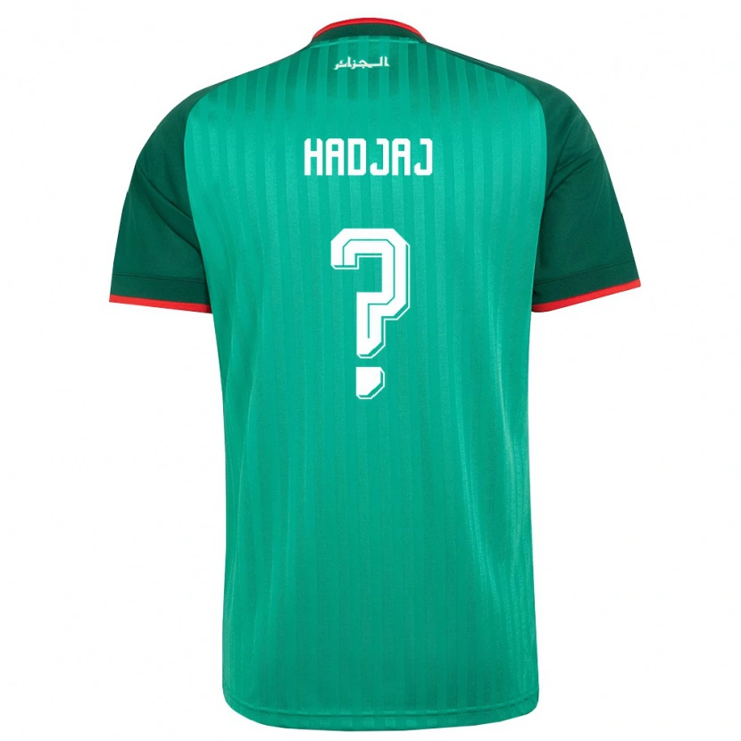 Danxen Hombre Camiseta Argelia Ghessane Hadjaj #0 Verde Rojo Blanco 2ª Equipación 26-28 La Camisa México