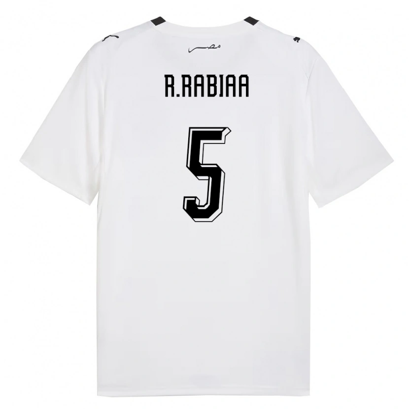 Danxen Hombre Camiseta Egipto Ramy Rabia #5 Blanco Gris Negro 2ª Equipación 26-28 La Camisa México