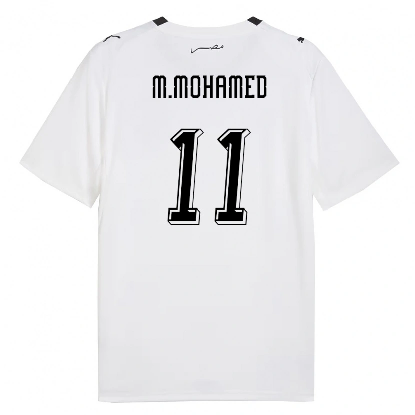 Danxen Hombre Camiseta Egipto Mostafa Mohamed #11 Blanco Gris Negro 2ª Equipación 26-28 La Camisa México