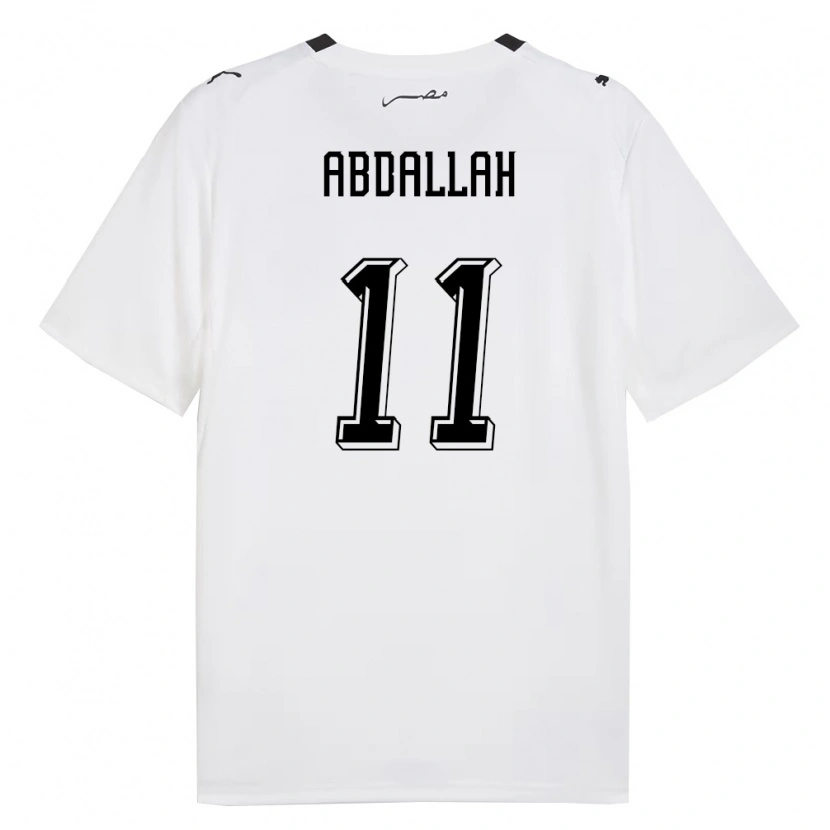 Danxen Hombre Camiseta Egipto Hamed Abdallah #11 Blanco Gris Negro 2ª Equipación 26-28 La Camisa México