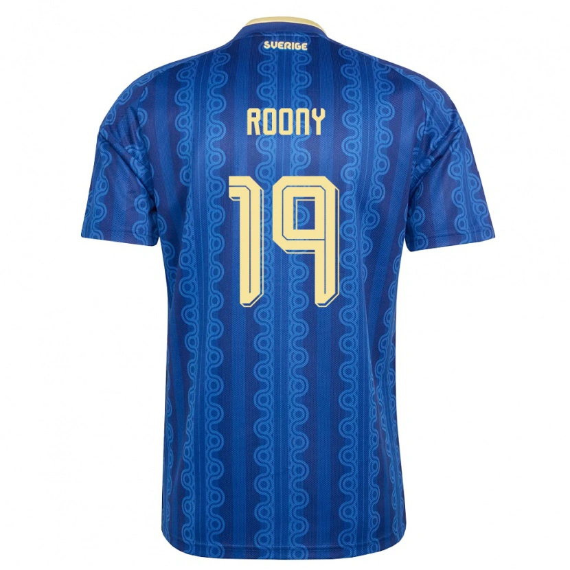 Danxen Hombre Camiseta Suecia Roony Bardghji #19 Azul Amarillo Marino 2ª Equipación 26-28 La Camisa México