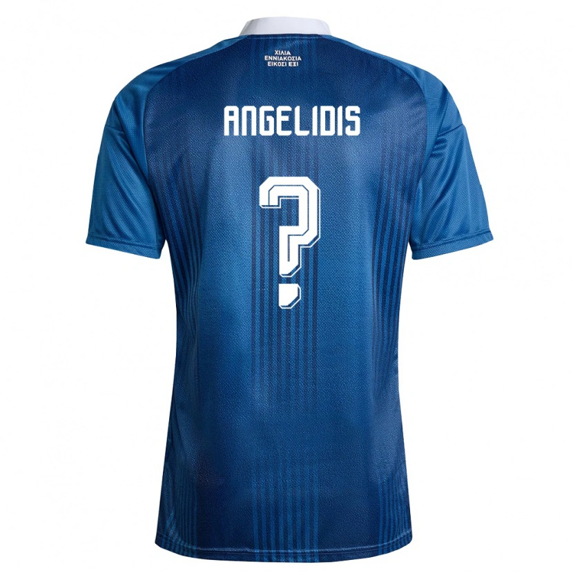 Danxen Hombre Camiseta Grecia Spyros Angelidis #0 Marino Azul Blanco 2ª Equipación 26-28 La Camisa México