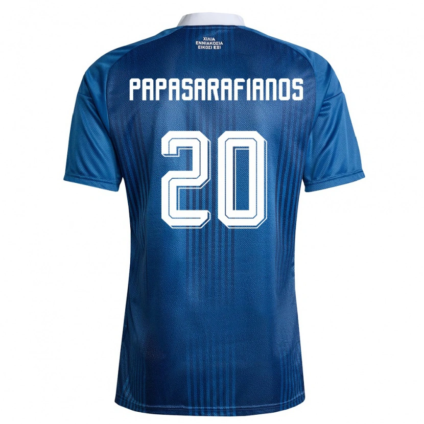 Danxen Hombre Camiseta Grecia Sarafianos Papasarafianos #20 Marino Azul Blanco 2ª Equipación 26-28 La Camisa México