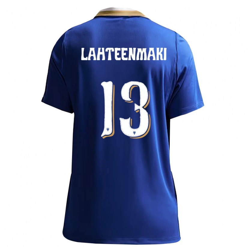 Danxen Hombre Camiseta Finlandia Juho Lähteenmäki #13 Azul Blanco 2ª Equipación 26-28 La Camisa México