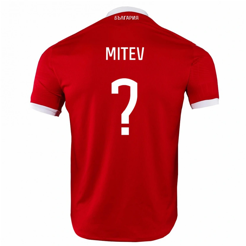Danxen Hombre Camiseta Bulgaria Nathaniel Mitev #0 Rojo Blanco 2ª Equipación 26-28 La Camisa México