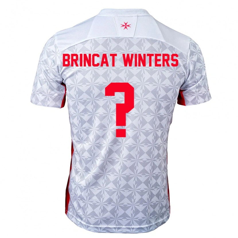 Danxen Hombre Camiseta Malta Ethan Brincat Winters #0 Gris Blanco Rojo 2ª Equipación 26-28 La Camisa México
