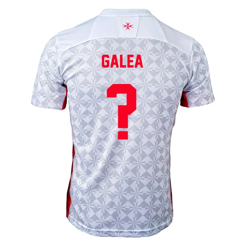 Danxen Hombre Camiseta Malta Liam Galea #0 Gris Blanco Rojo 2ª Equipación 26-28 La Camisa México