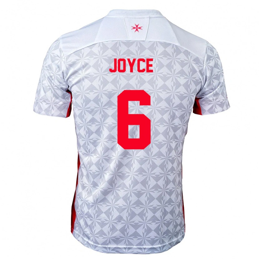 Danxen Hombre Camiseta Malta Nathan Joyce #6 Gris Blanco Rojo 2ª Equipación 26-28 La Camisa México