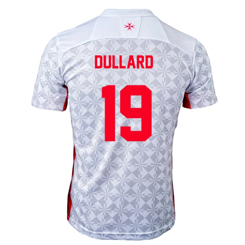 Danxen Hombre Camiseta Malta Fionn Dullard #19 Gris Blanco Rojo 2ª Equipación 26-28 La Camisa México
