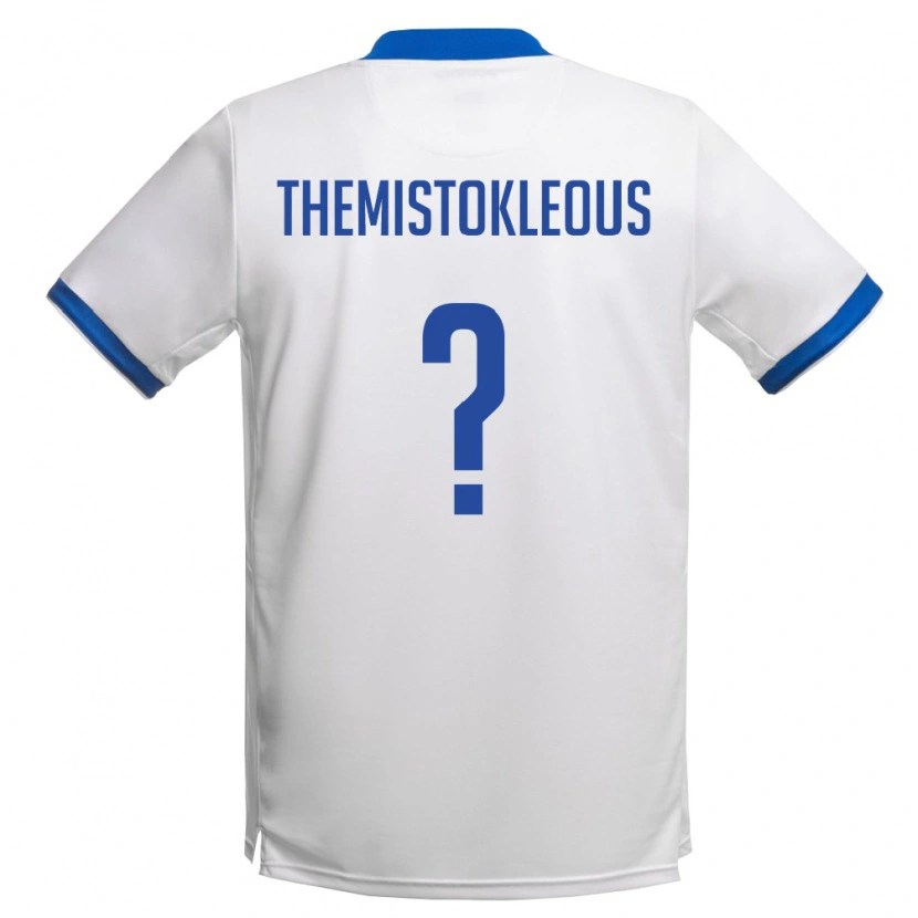 Danxen Hombre Camiseta Chipre Themistoklis Themistokleous #0 Blanco Azul Real 2ª Equipación 26-28 La Camisa México
