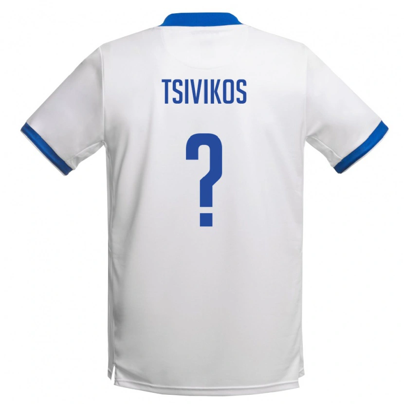 Danxen Hombre Camiseta Chipre Panagiotis Tsivikos #0 Blanco Azul Real 2ª Equipación 26-28 La Camisa México