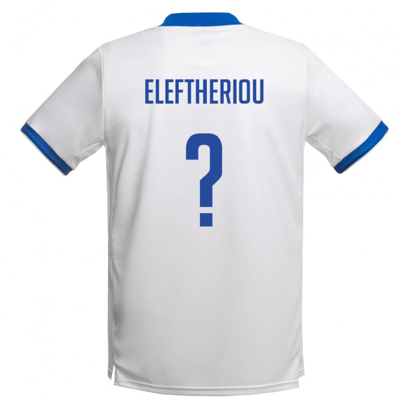 Danxen Hombre Camiseta Chipre Andreas Eleftheriou #0 Blanco Azul Real 2ª Equipación 26-28 La Camisa México