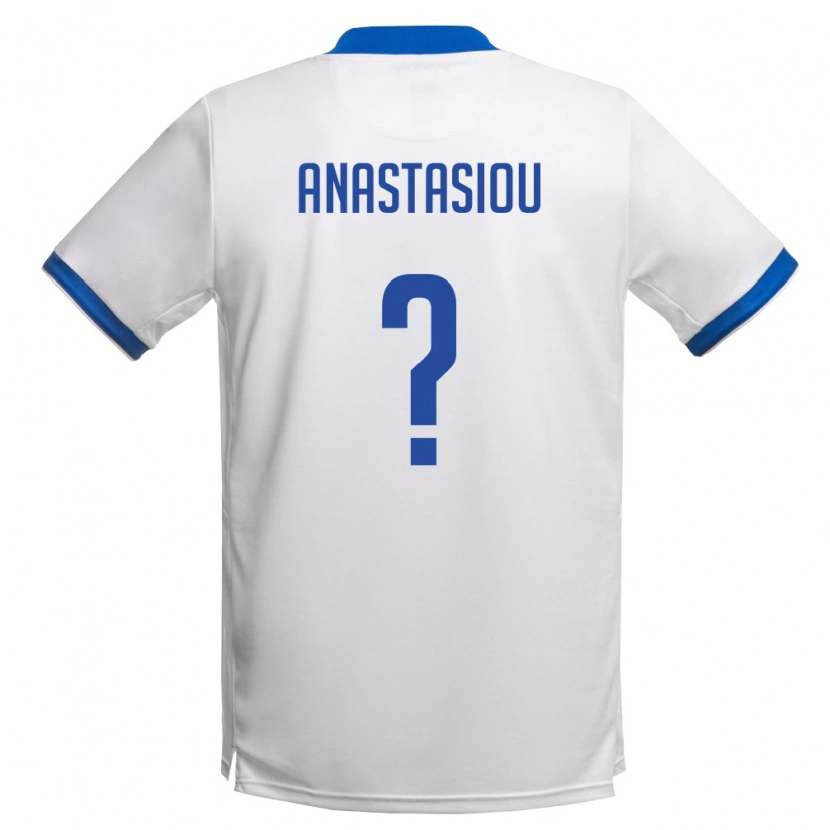Danxen Hombre Camiseta Chipre Stefanos Anastasiou #0 Blanco Azul Real 2ª Equipación 26-28 La Camisa México