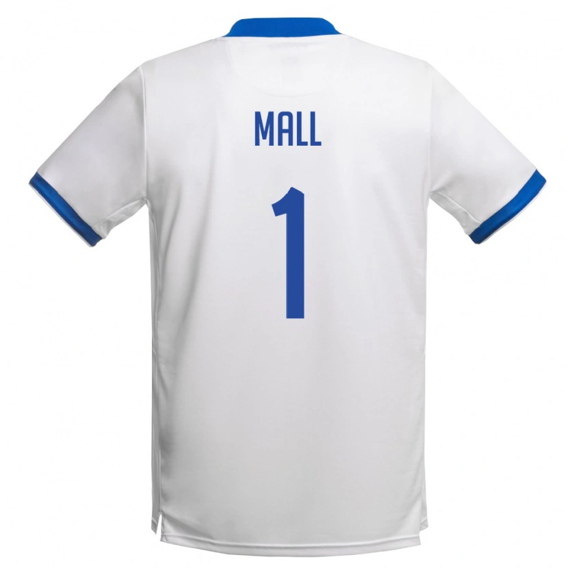 Danxen Hombre Camiseta Chipre Joël Mall #1 Blanco Azul Real 2ª Equipación 26-28 La Camisa México