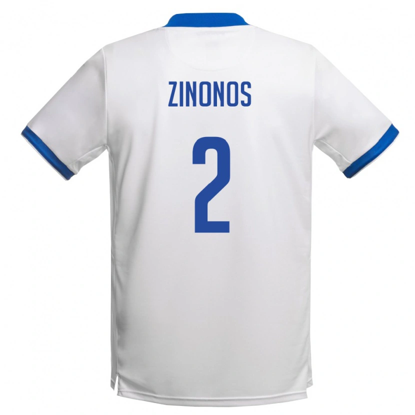 Danxen Hombre Camiseta Chipre Nearchos Zinonos #2 Blanco Azul Real 2ª Equipación 26-28 La Camisa México