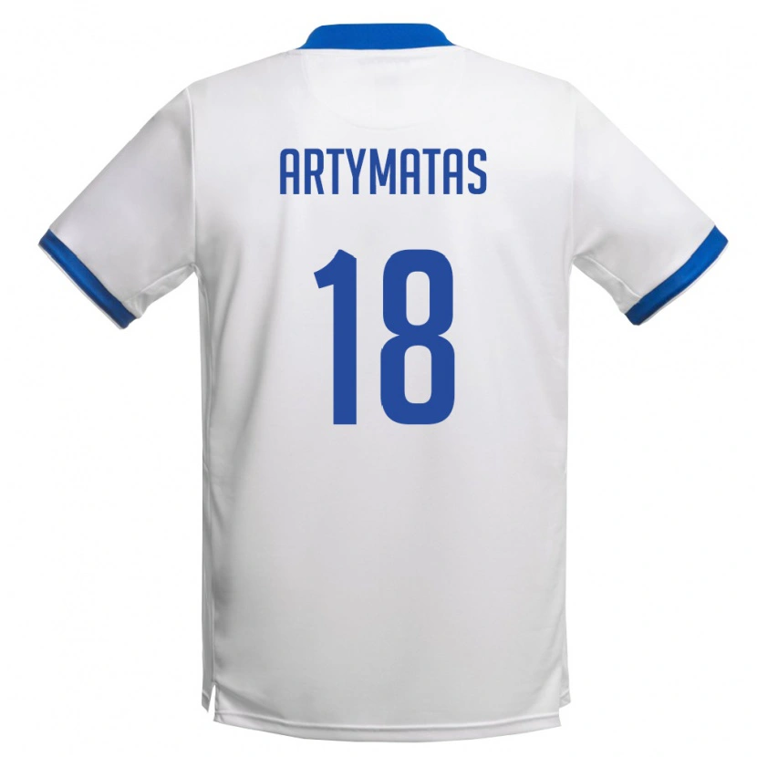 Danxen Hombre Camiseta Chipre Kostakis Artymatas #18 Blanco Azul Real 2ª Equipación 26-28 La Camisa México