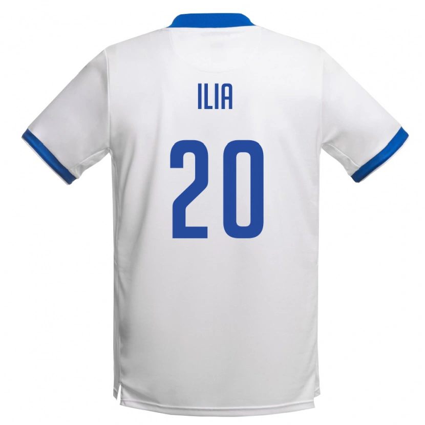 Danxen Hombre Camiseta Chipre Panagiotis Ilia #20 Blanco Azul Real 2ª Equipación 26-28 La Camisa México