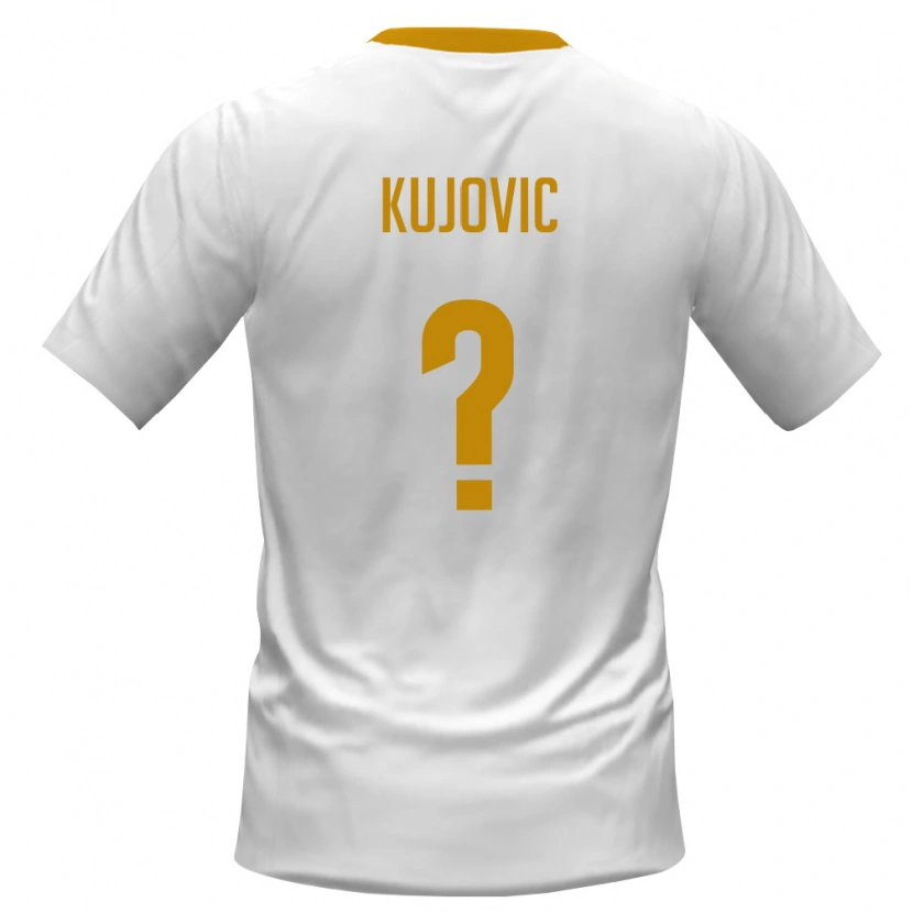 Danxen Hombre Camiseta Montenegro Arnel Kujovic #0 Blanco Rojo Amarillo 2ª Equipación 26-28 La Camisa México