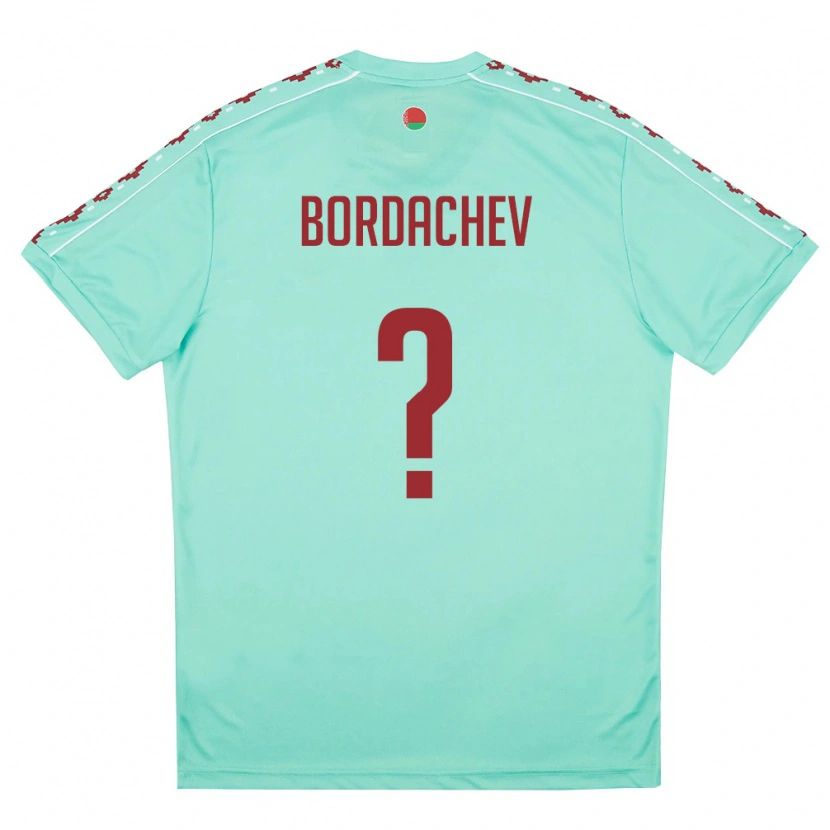 Danxen Hombre Camiseta Bielorrusia Gleb Bordachev #0 Verde Claro Borgoña 2ª Equipación 26-28 La Camisa México