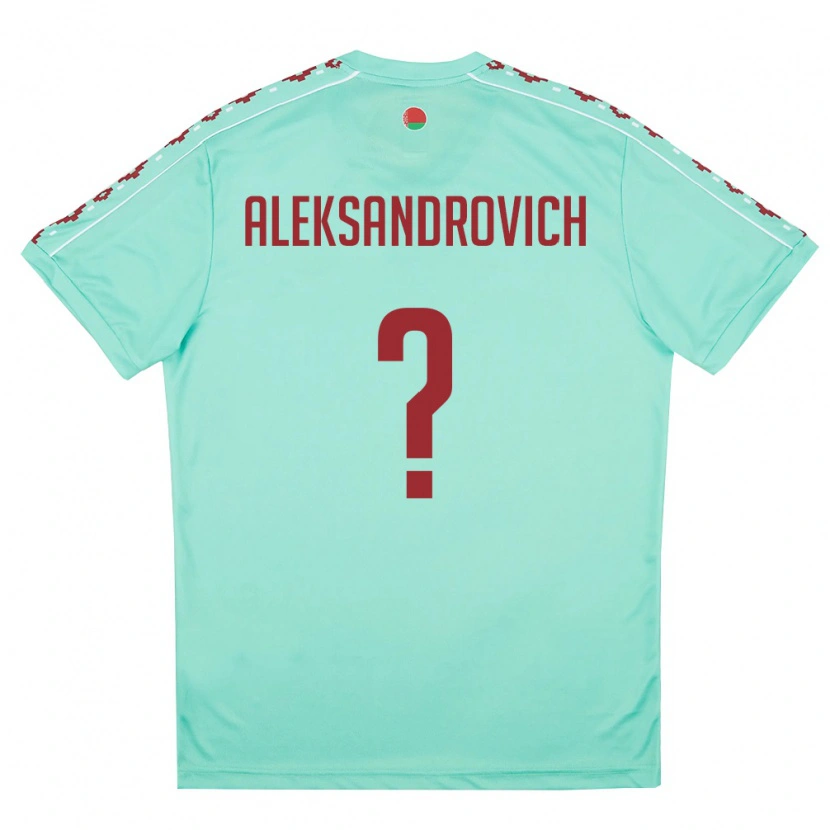 Danxen Hombre Camiseta Bielorrusia Aleksandr Aleksandrovich #0 Verde Claro Borgoña 2ª Equipación 26-28 La Camisa México