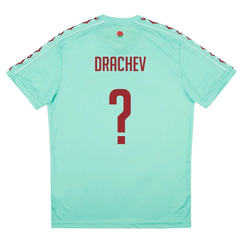 Danxen Hombre Camiseta Bielorrusia Zakhar Drachev #0 Verde Claro Borgoña 2ª Equipación 26-28 La Camisa México