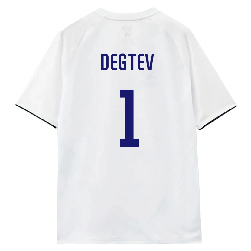 Danxen Hombre Camiseta Rusia Aleksandr Degtev #1 Blanco Marrón Negro 2ª Equipación 26-28 La Camisa México