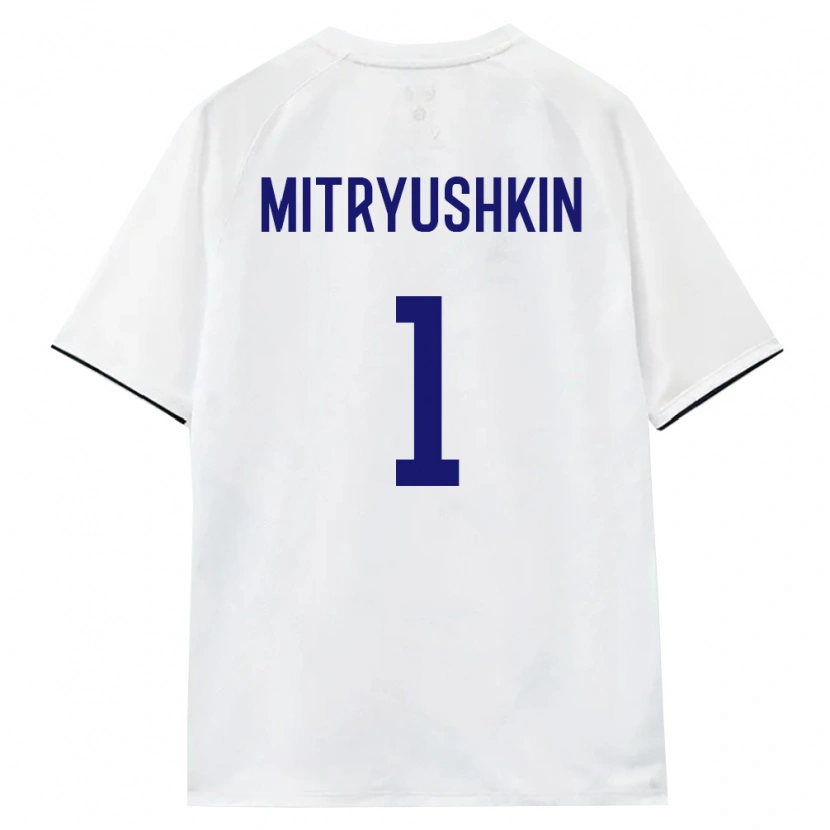 Danxen Hombre Camiseta Rusia Anton Mitryushkin #1 Blanco Marrón Negro 2ª Equipación 26-28 La Camisa México