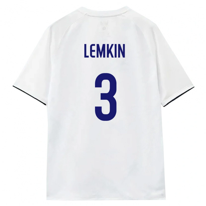 Danxen Hombre Camiseta Rusia Egor Lemkin #3 Blanco Marrón Negro 2ª Equipación 26-28 La Camisa México