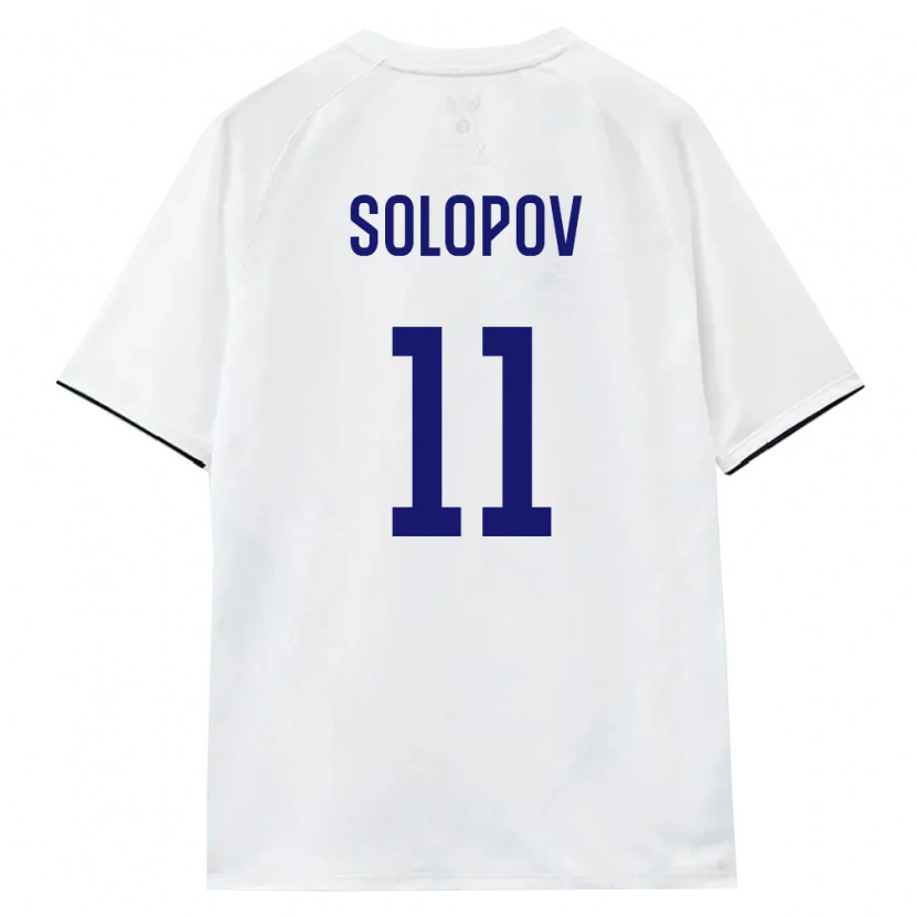 Danxen Hombre Camiseta Rusia Viktor Solopov #11 Blanco Marrón Negro 2ª Equipación 26-28 La Camisa México